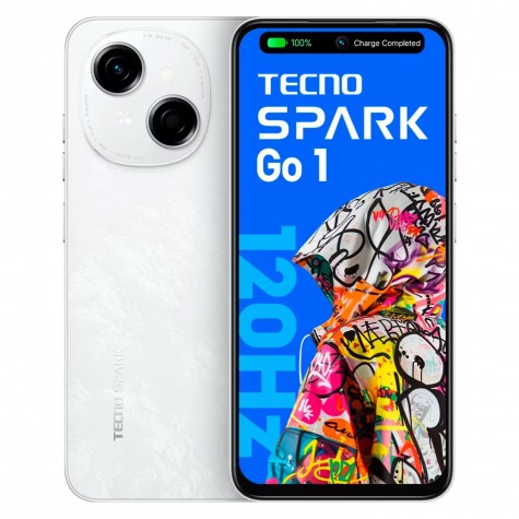 Tecno Spark Go 1 KL4 128GB 4GB RAM Dual SIM Tela 6.67" - Branco