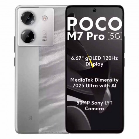 Xiaomi Poco M7 Pro 5G Global 256GB 12GB RAM- Prata