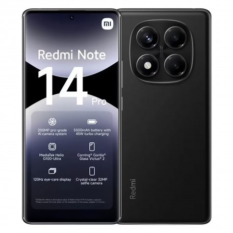 Xiaomi Redmi Note 14 Pro 4G Global 256GB 8GB RAM - Preto