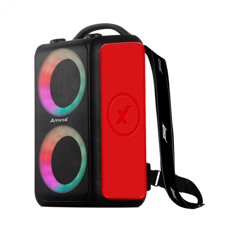 Caixa Amplificada Amvox ACA 600 BAGVOX, 600W, Bluetooth, Bivolt, Vermelho